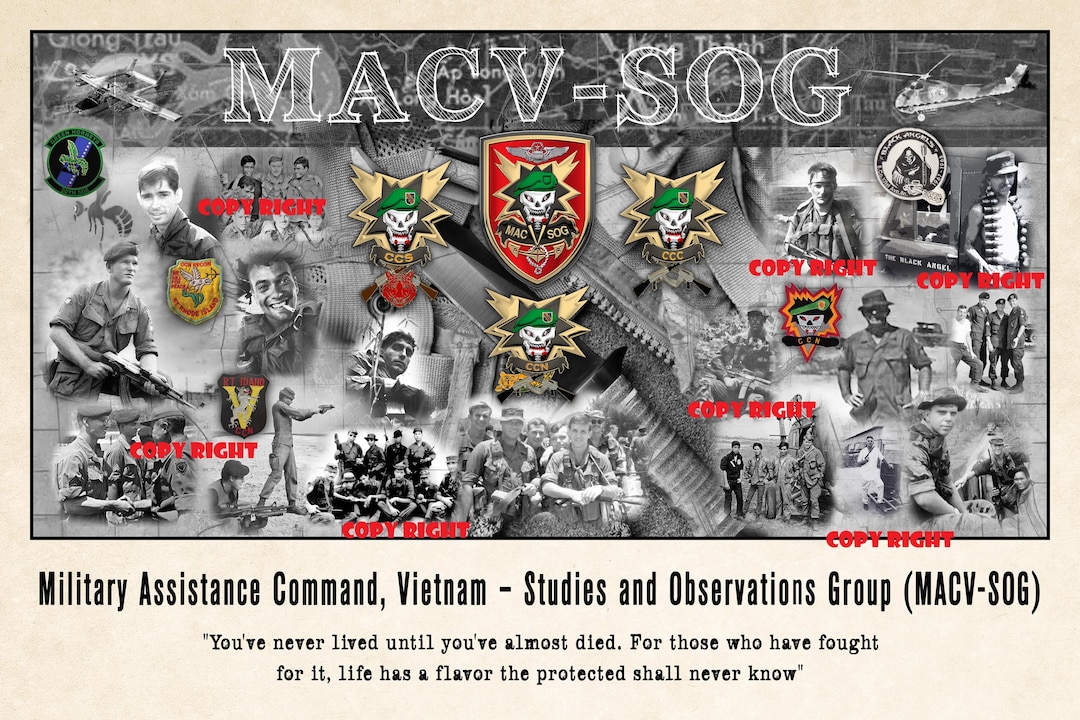 Military Assistance Command, Vietnam – Studies and Observations Group Macvsog MACV SOG 22 X 15 ...