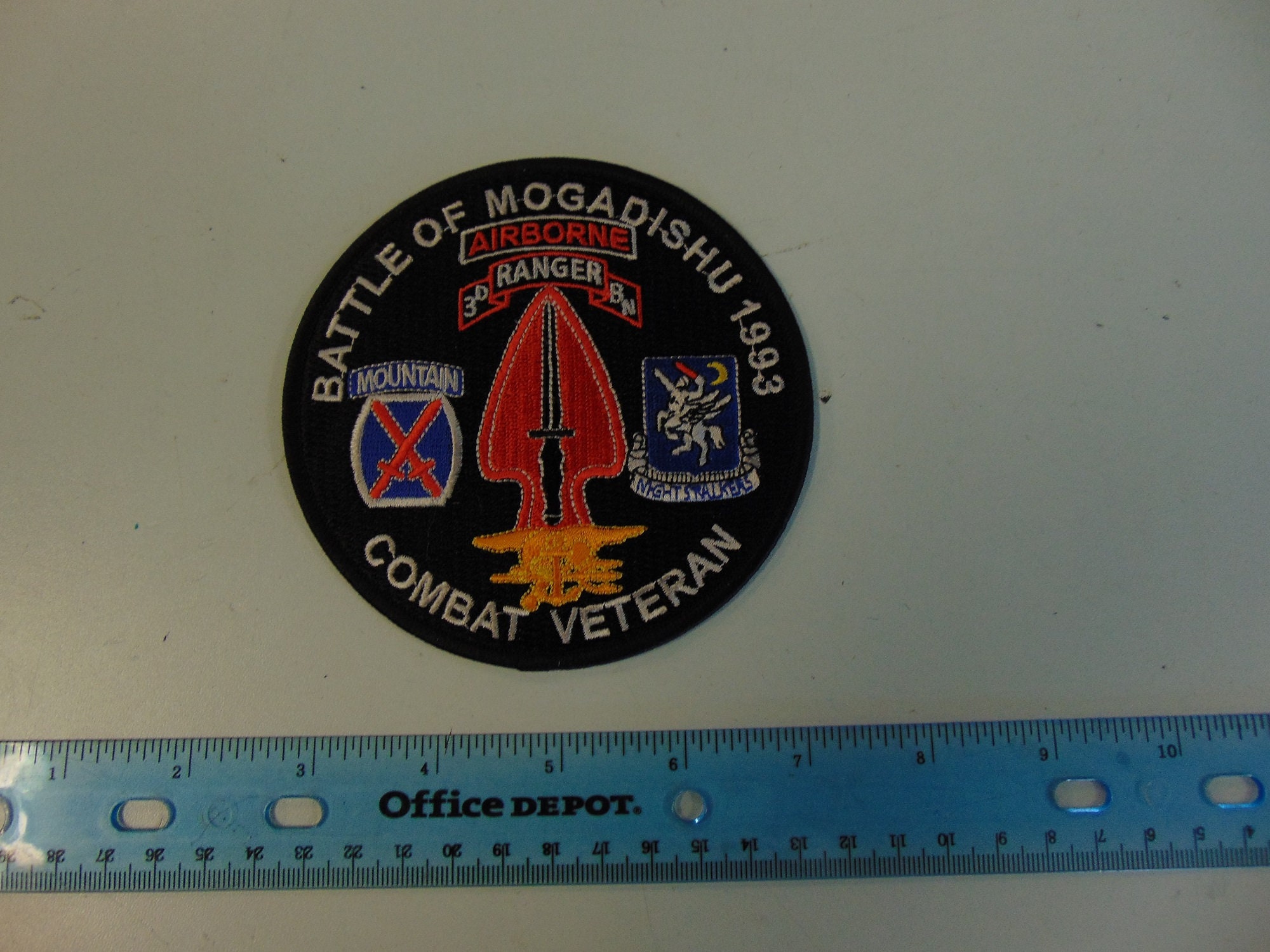 Somalia Battle of Mogadishu 1993 Patch  4.5" round   Iron on or sew on