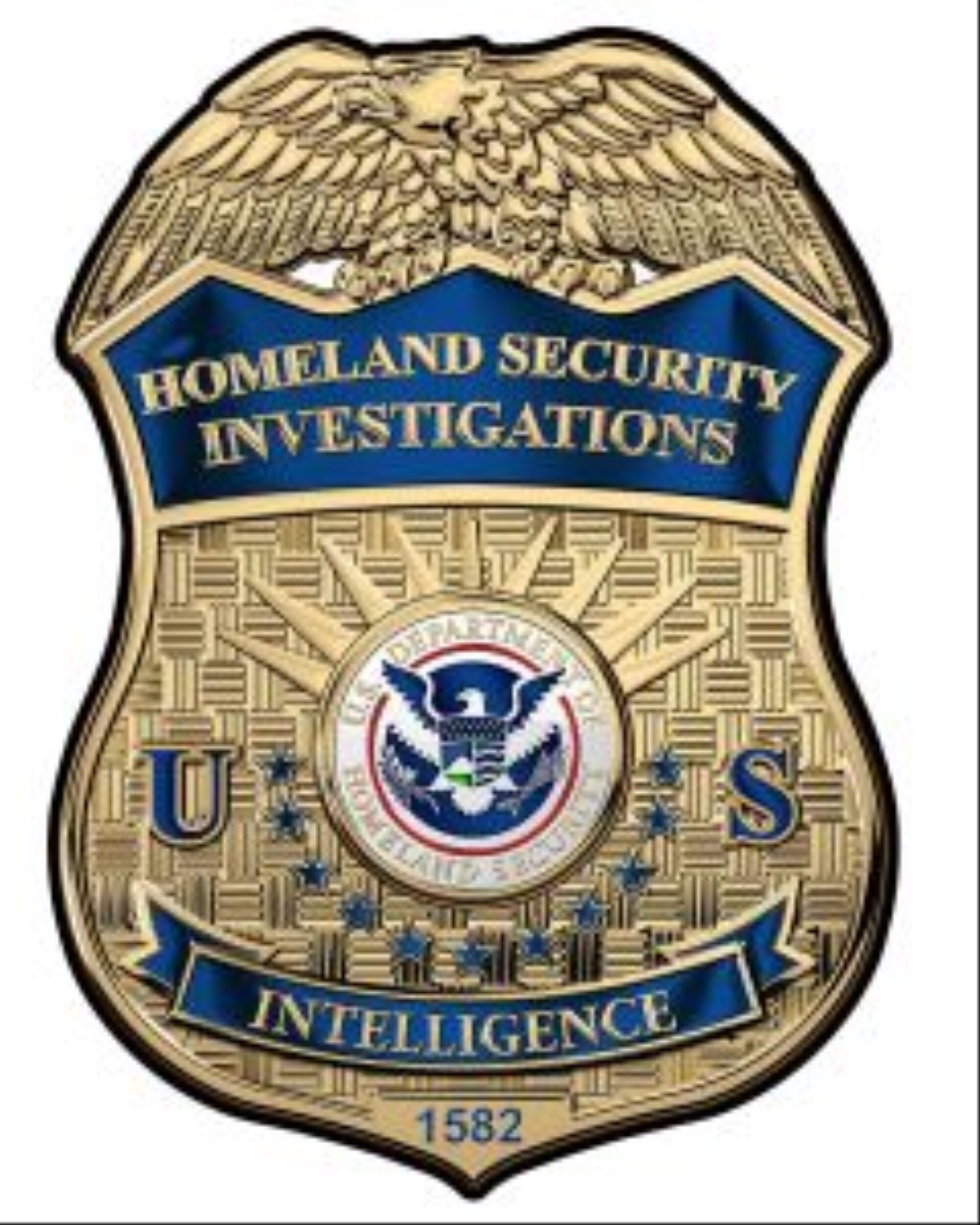 Homeland Security Intelligence Special Agent Badge All Metal Sign. 17 X