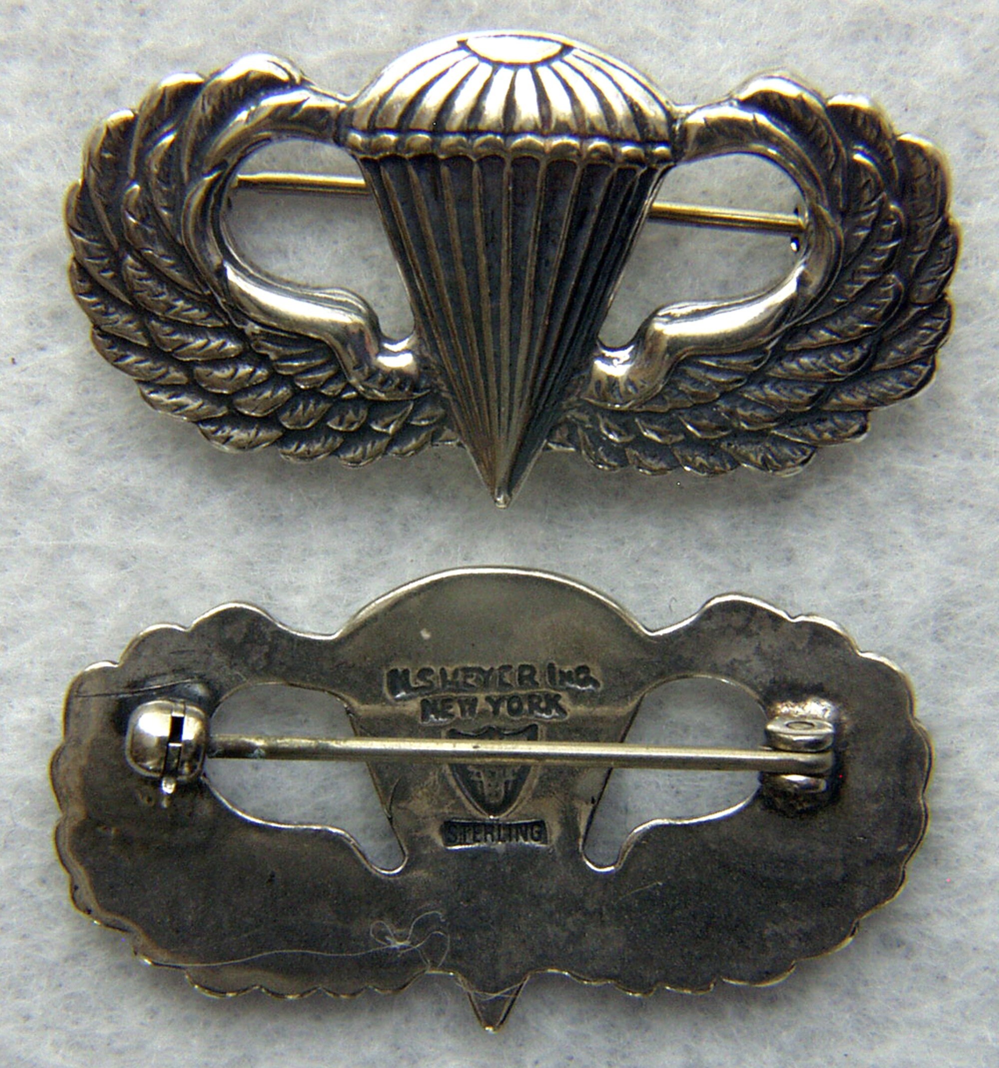 WWII Paratrooper Sterling Silver Badge Meyer Pin Back - Etsy