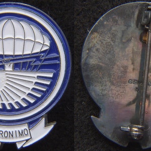WW2 501st Airborne Infantry Geronimo DI badge GEMSCO design