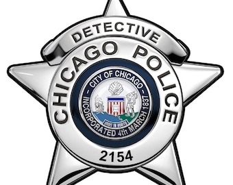 Chicago Police Department (detective) Badge All Metal Sign
