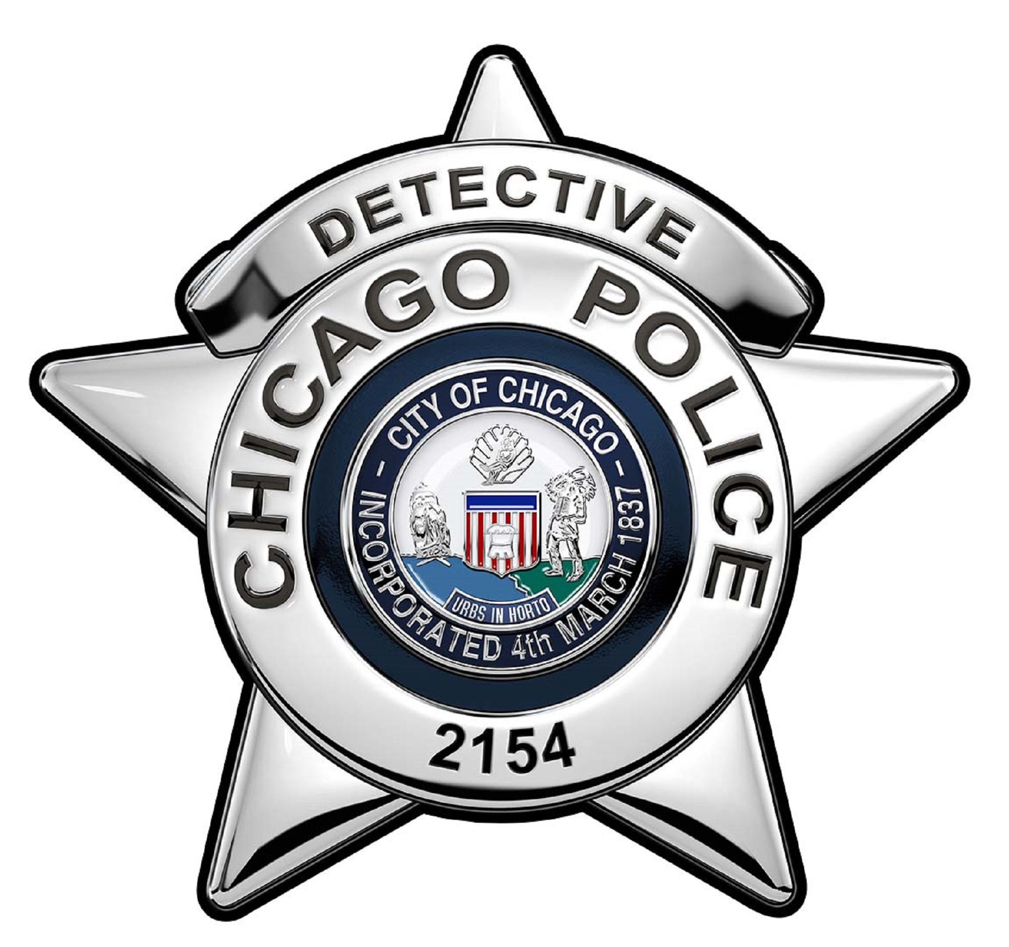 アンティーク　バッジ　Detective Badge FACTION 607 Chicago Detective Police Badge Solid Copper Replica Movie