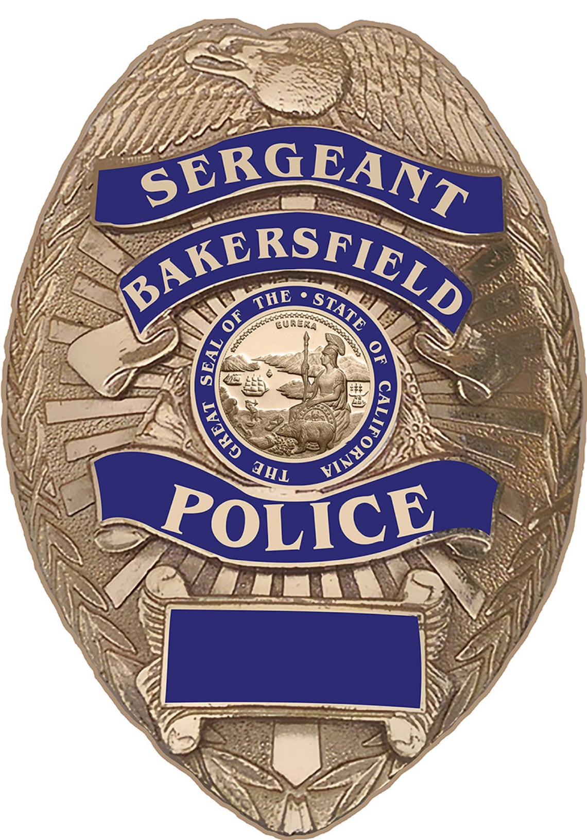 Bakersfield Police sergeant Department Officer's Badge Etsy