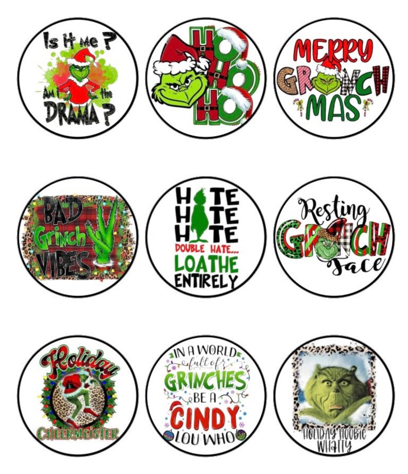 Grinchmas Cardstock Cutouts for Freshies Etsy