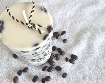 Coffee Scented Candle with Coffee Beans