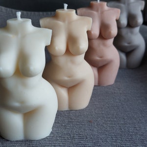 Scented Curvy Lady Body Candle/Goddess Woman Candle/Female Torso Soy Candle