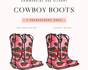 Strawberry Girly Cowboy Boots Png Aesthetic Png Sublimation Designs America Png Digital Download Strawberry Art Western Pink Cowboy Boots