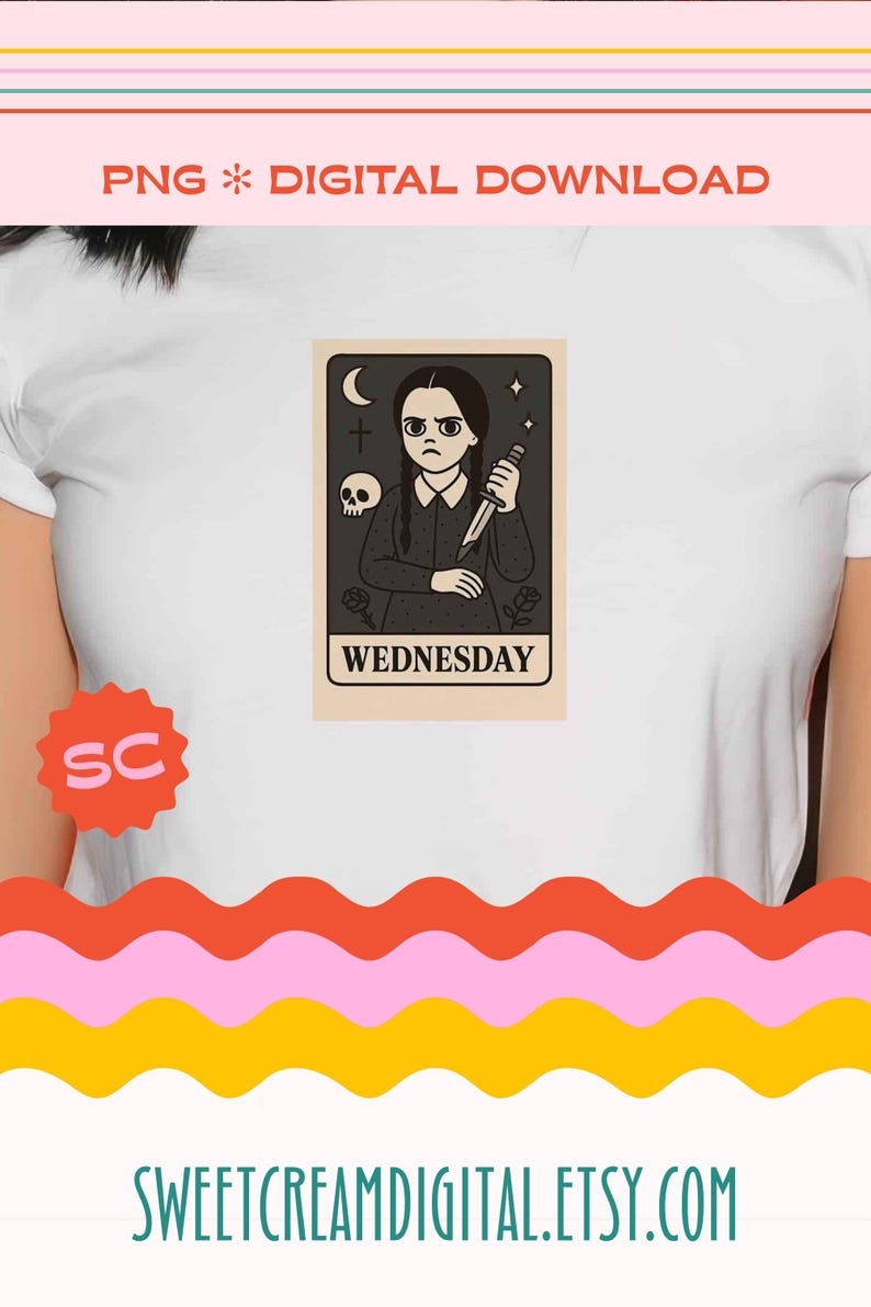 Wednesday Addams Tarot Card PNG | Goth Girl Clipart | Spooky Cute ...