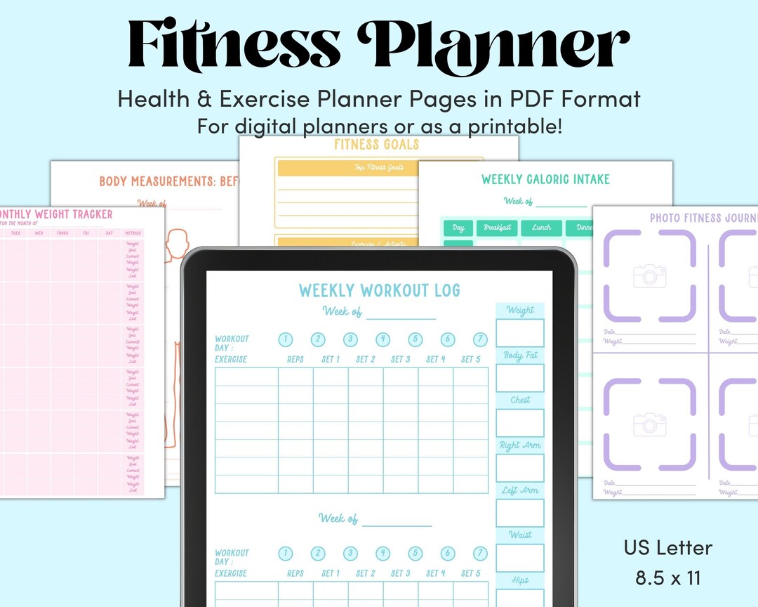 DAILY DIGITAL JOURNAL, Habit Tracker Template, Workout Goal Notability ...