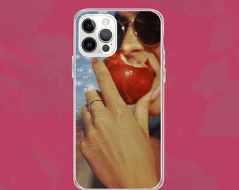 Funda retro para iPhone - Vintage 60s Indie Aesthetic, Good vibes ilustración grunge nostálgica
