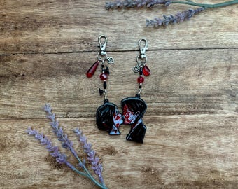 Three Cheers for Sweet Revenge Inspired Beaded Magnetic Duo Keychain | Emo | Scene | Punk