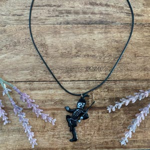Black Parade Inspired Silver and Black cord Necklace | MCR | My Chemical Romance | Emo | Alternative Jewelry |