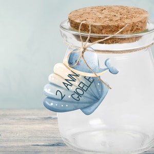 10 stuks SEA TAG Geboorte, Doop, Communie, Verjaardag - gepersonaliseerde bedankjes voor kinderen, bedankjes met zeethema