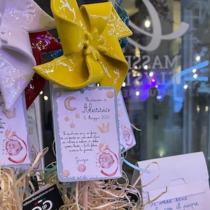 TAG CARTONCINO - Battesimo, Comunione, compleanno, Cresima, Matrimonio - bigliettini per bomboniere personalizzati Piccolo Principe