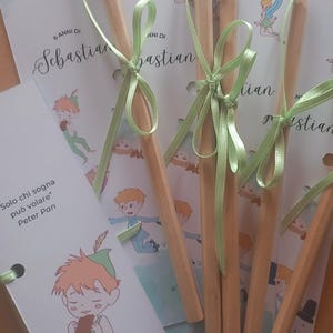10pz Segnalibri Peter Pan, matita o nastro, battesimo, nascita, comunione, cresima, compleanno, idea regalo, bomboniera peter pan