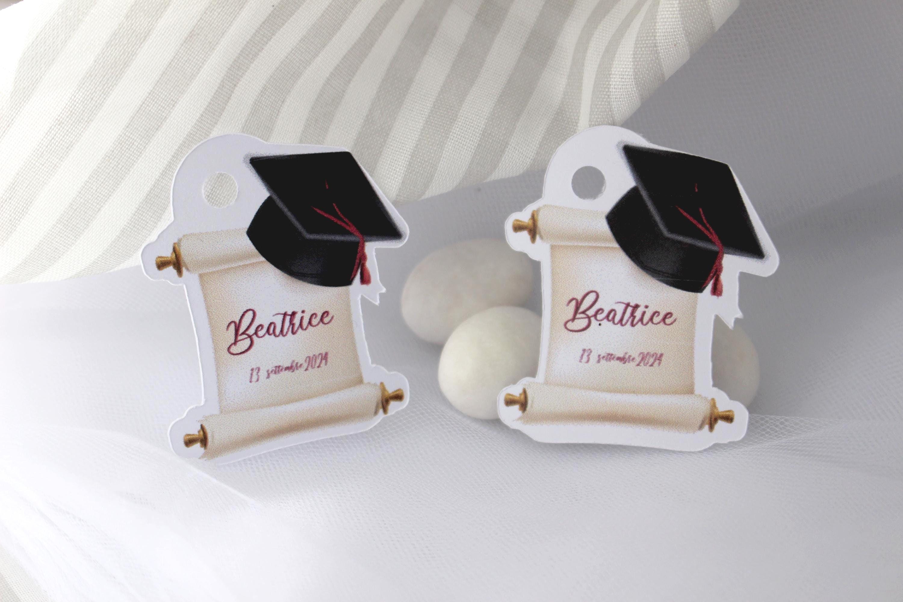 Etichetta del cappello di laurea Italia