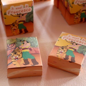10 piezas CAJAS DE CONFETI con fanart de Sandokan, para fiestas de cumpleaños temáticas, cajas de dulces personalizadas para niños, dibujos animados de Sandokan