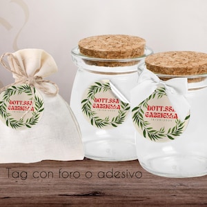 10 stuks RONDE AFSTUDEERLABELS met laurierkrans, voor DIY afstudeergunst, gepersonaliseerde afstudeerlabels met gat of stickers, afstudeerlaurierkrans