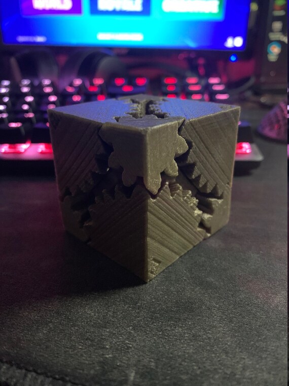 3D Printed Gear Fidget Cube | Etsy