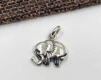 925 Sterling Silver Baby Elephant Charm, Cute Elephant, 925 Dainty Charms, Silver Wholesale, Bracelet Jewelry, Anklet Charm, Wisdom Charm