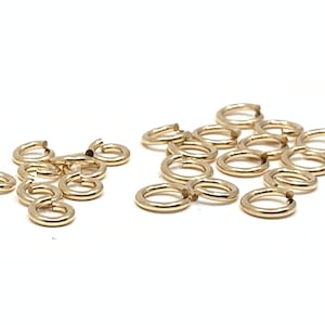 14k Gold Filled Jump Rings, Open Jump Rings, 18 gauge, 4mm, 5mm, 6mm, Jewelry Making Findings, Perfect for Permanent Jewelry, Wholesale, 6pc