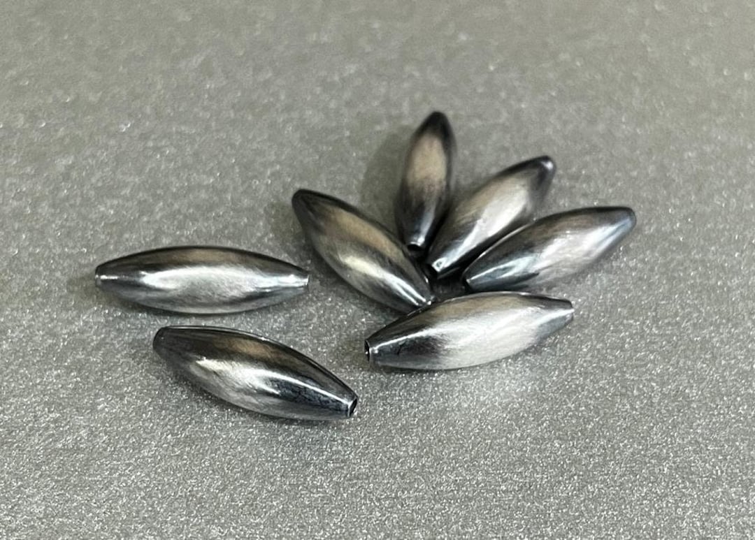 Torpedo Navajo Beads, Navaho Pearls, Sterling Silver Pearls, Navajo Pearls, Sterling Silver