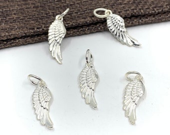 925 Sterling Silver Angel Wing Charm, Add on angel wing, Fairy Wings, 925 Silver Wing Charm, Dainty, Bulk Jewelry, Bracelet necklace Pendant