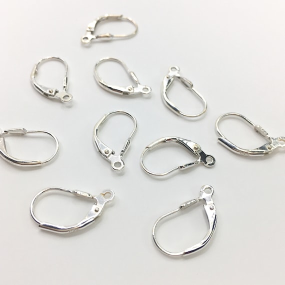 925 Sterling Silver French Hook, Lever Backs, Silver Ear Wires, Earring  Findings, 17mm X 8mm, Lever Back Wires, Silver Dazzle Co, Bulk Buy 