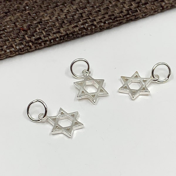 Tiny Star of David Charm, 925 Sterling Silver Star of David, Jewish Star Pendant, Geometric Star, Silver Dazzle Co, Jewelry Supplier, Bulk