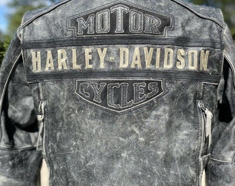 harley distressed leather jacket