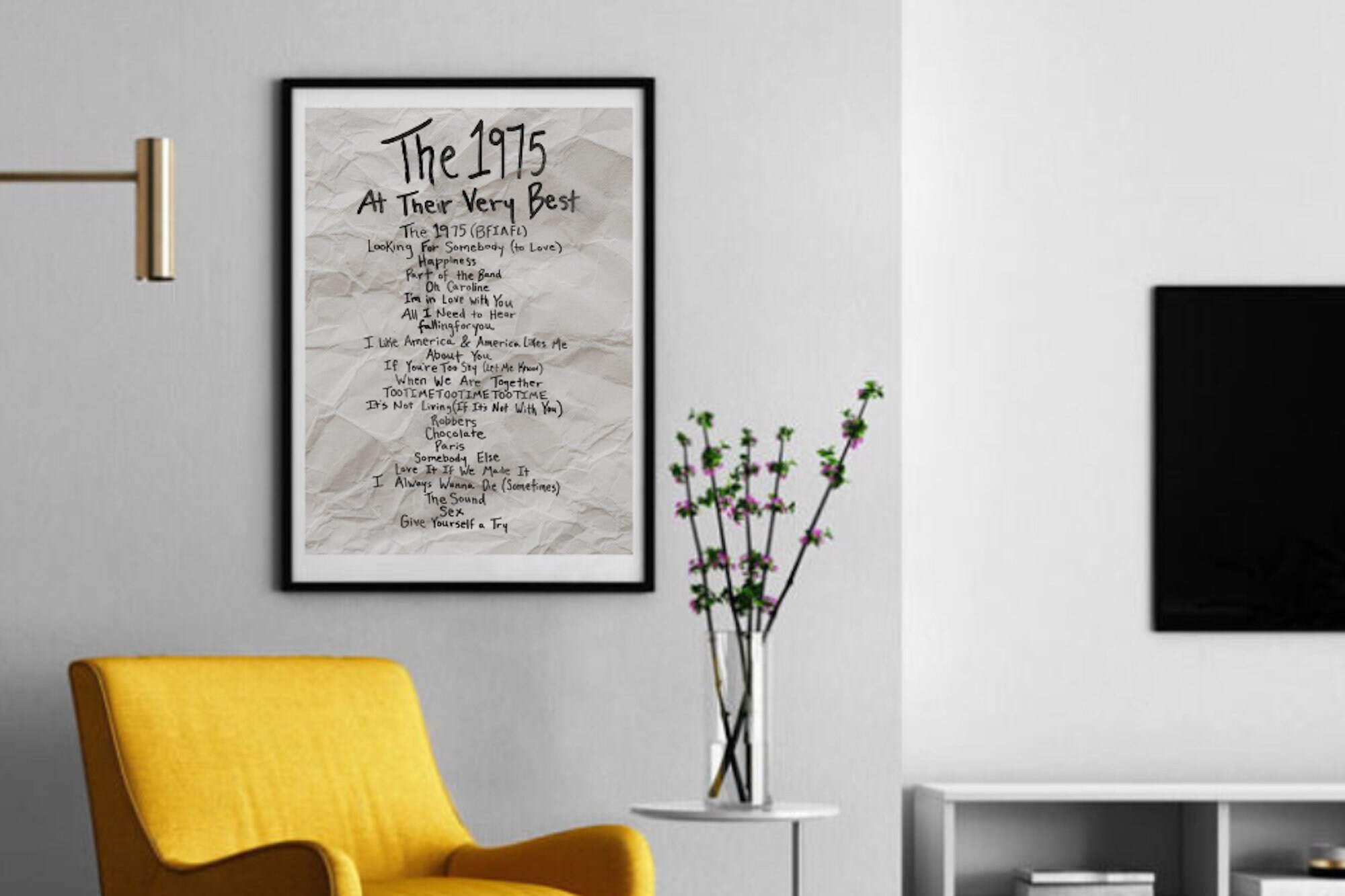 The 1975 Setlist Poster, Digital Download, Printable, Wall Art