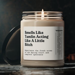 Tamlin's a Bitch Candle, Acotar fan gift, acomaf, A court of thorns and roses merch, Velaris Candle, Book Lover Candle, Literary Book Candle