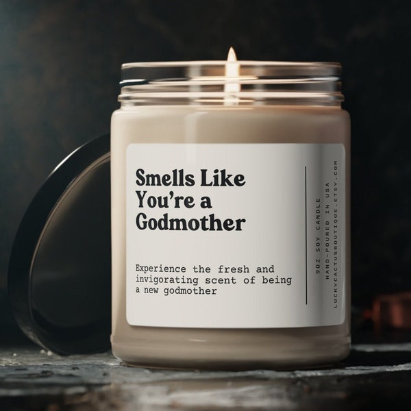 Smells like You're a Godmother Candle, Godmother Godmon Gifts, Godmother Proposal Gift, Aunt Godmother, Gift from Goddaughter