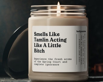 Tamlin's a Bitch Candle, Acotar fan gift, acomaf, A court of thorns and roses merch, Velaris Candle, Book Lover Candle, Literary Book Candle