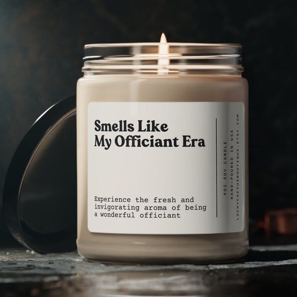 Smells Like Officiant Era Candle, Gift for Officiant, Officiant Gift, Will You Marry Us, Officiant Gift Idea, Officiant Proposal, 9oz Candle