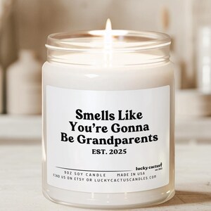 Grandparents Pregnancy Announcement Candle, Gift for Grandparents, Going To Be Grandparents, Grandparents Promotion, Baby Reveal