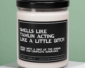 Tamlin's a Bitch Candle, Acotar fan gift, acomaf, A court of thorns and roses merch, Velaris Candle, Book Lover Candle, Literary Book Candle