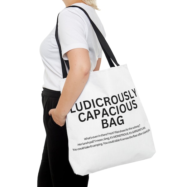 Ludicrously Capacious Tote Bag, Cousin Greg and Tom 'Ludicrously Capacious Bag' Speech Tote, Succession Bag, Succession Inspired Meme Tote
