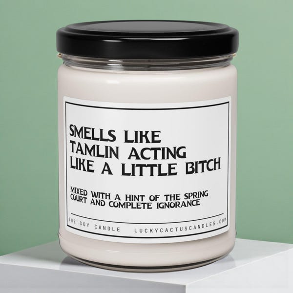 Tamlin's a Bitch Candle, Acotar fan gift, acomaf, A court of thorns and roses merch, Velaris Candle, Book Lover Candle, 9oz Book Candle