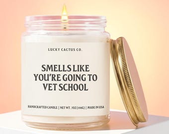 Geschenk-Kerze für die Veterinärschule, riecht, als würden Sie zur Veterinärschule gehen