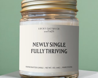 Breakup Gift for Her, Newly Single Candle, Funny Divorce Gift, Breakup Care Package, Cheer Up Gift for Best Friend, Single Life Gag Gift