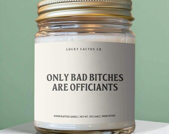 Funny Wedding Officiant Candle, Only Bad Bitches Are Wedding Officiants, Unique Gift for Wedding Professional, 9oz Natural Soy Candle