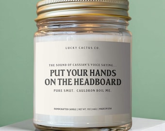 Cassian Hands on the Headboard Candle, Funny Custom Candle, Acotar Fan Gift, ACOSF Book Lover, A Court of Thorns and Roses - LC001