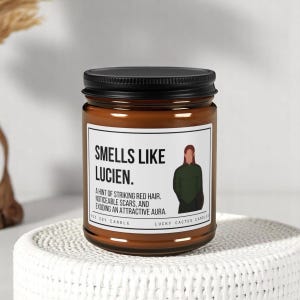 Lucien Acotar Candle, Acotar fan gift, acomaf, A court of thorns and roses merch, Velaris Candle, Book Lover Candle, Literary Book Candle