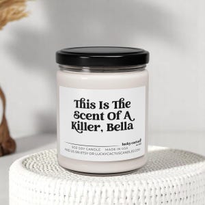 This Is The Scent of a Killer Bella Candle, Edward Cullen, Bella Swan, Vampire Gifts, Bookish Gift, Book Lover Gift