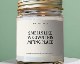 New Homeowner Housewarming Candle, Realtor Closing Day Gift, Funny First Time Home Owner Gift - LC013