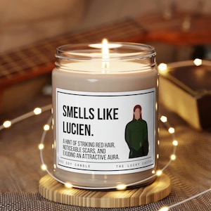 Lucien Acotar Candle, Acotar fan gift, acomaf, A court of thorns and roses merch, Velaris Candle, Book Lover Candle, Literary Book Candle