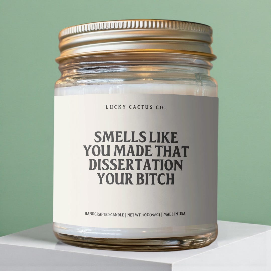 Phd Graduation Gift, Funny Dissertation Defense Candle, Doctoral ...