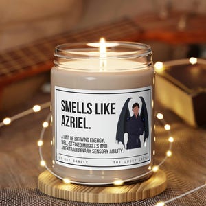 Azriel Acotar Candle, Acotar fan gift, acomaf, A court of thorns and roses merch, Velaris Candle, Book Lover Candles, Literary Book Candle